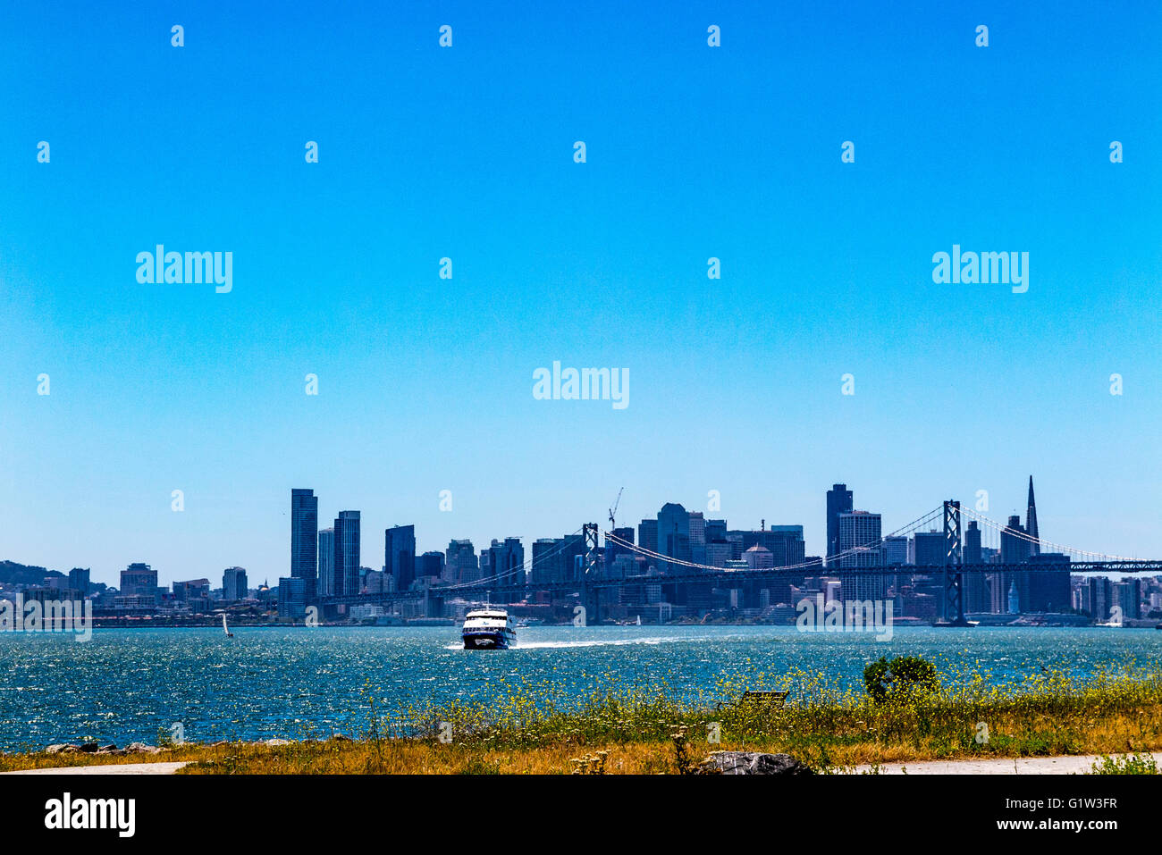 A Ferry Boat Approaching the Port of Oakland on its trip back from San