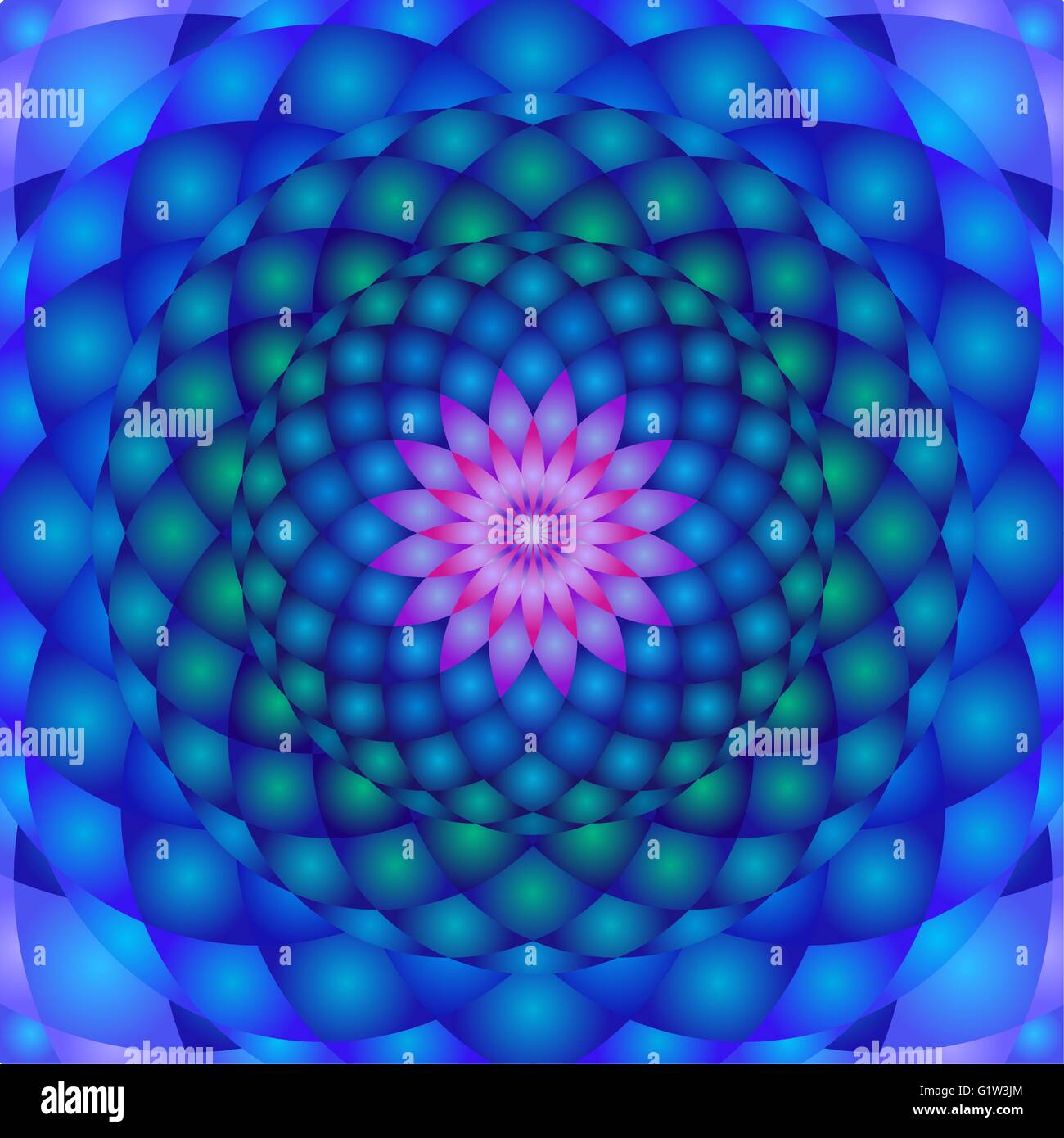 Blue water lily vintage Stock Vector Images - Alamy