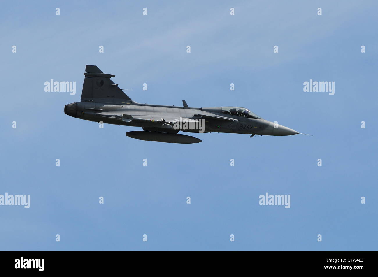 Airplane JAS-39 Gripen, Helicopter Show, Hradec Kralove, aircraft ...