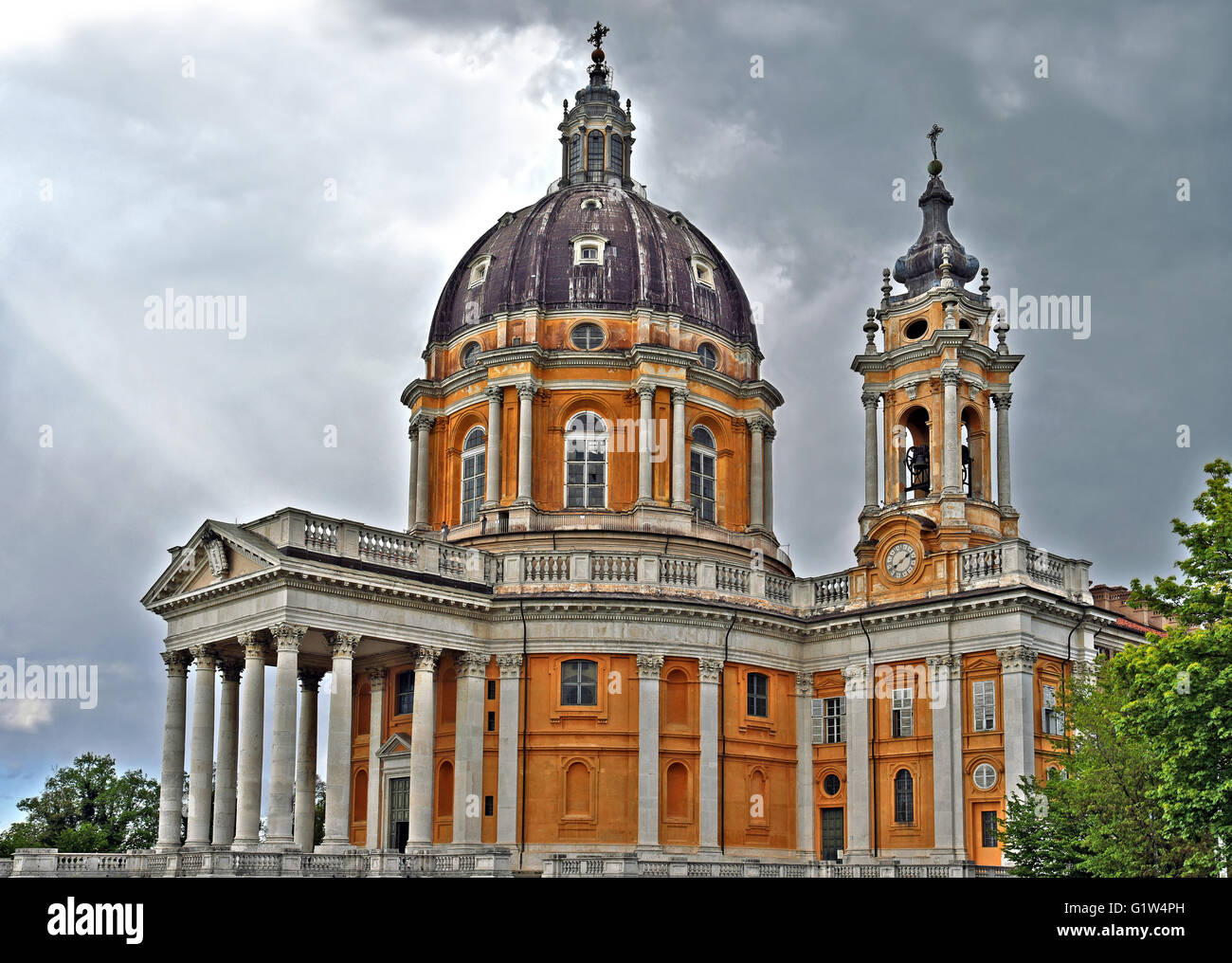 Turin.The Basilica of Superga. Stock Photo