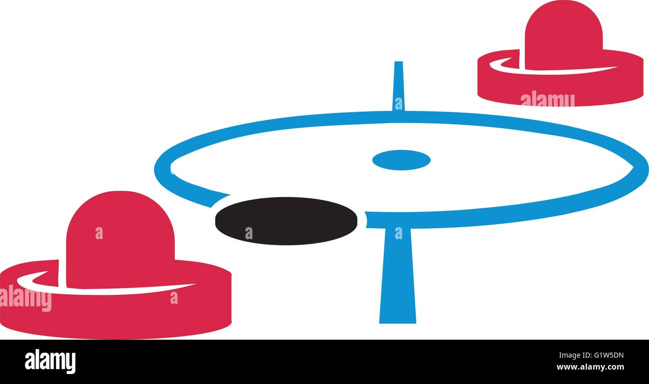 Air hockey table Stock Vector Images Alamy