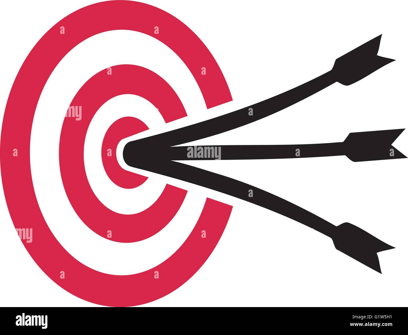 Archery Target with arrows Stock Vector Image & Art - Alamy