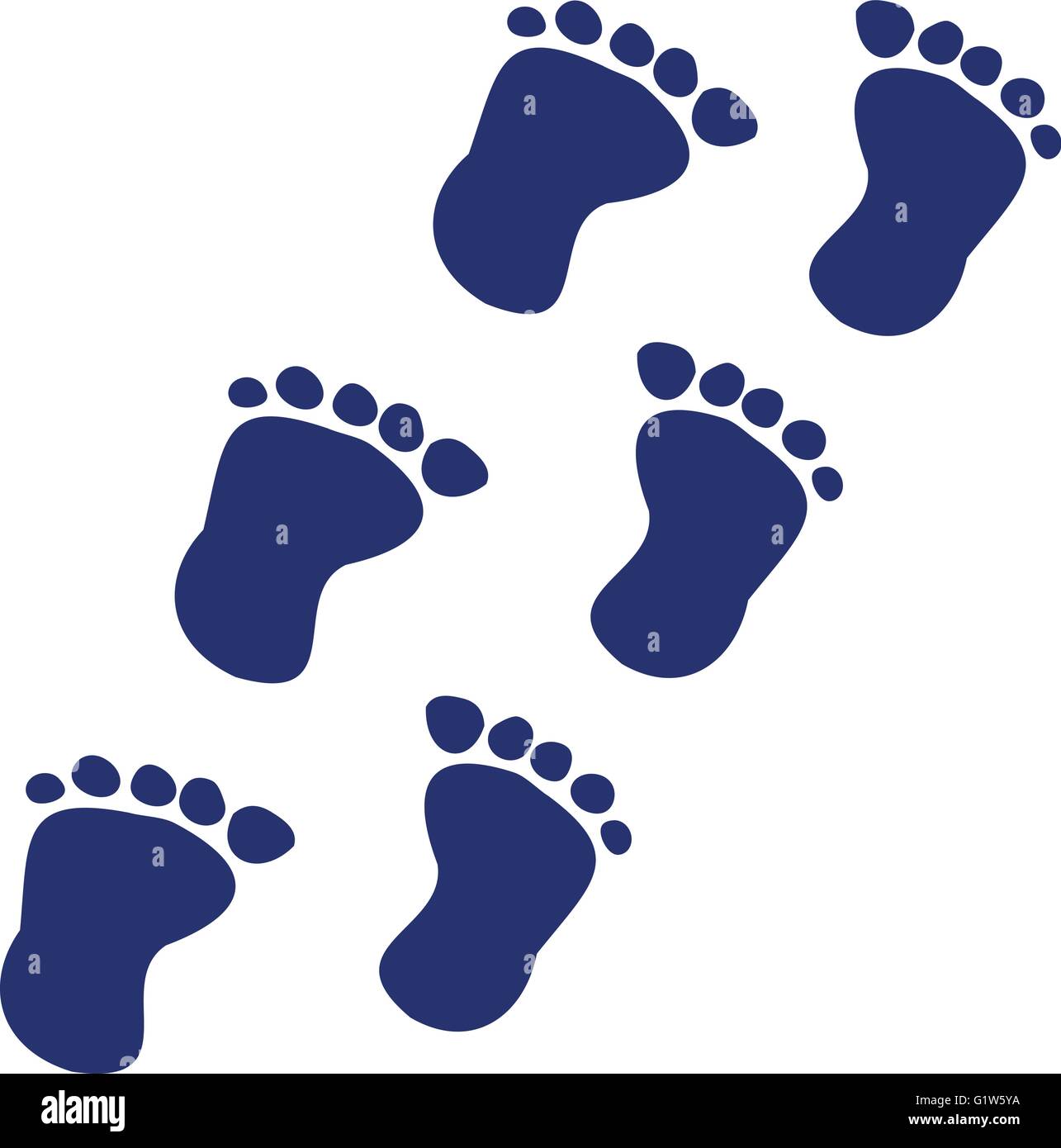 Baby footprints in a row Stock Vector Image & Art Alamy