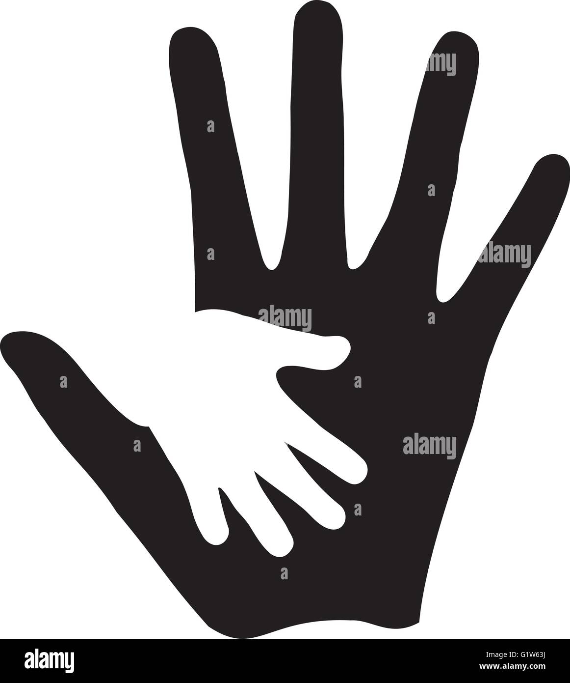 Download Mother father hand and baby hand print Stock Vector Image ...