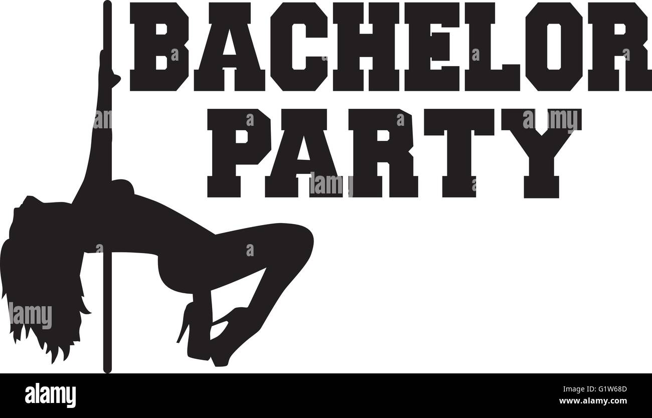 Bachelor Party With Poledancing Girl Stock Vector Image And Art Alamy