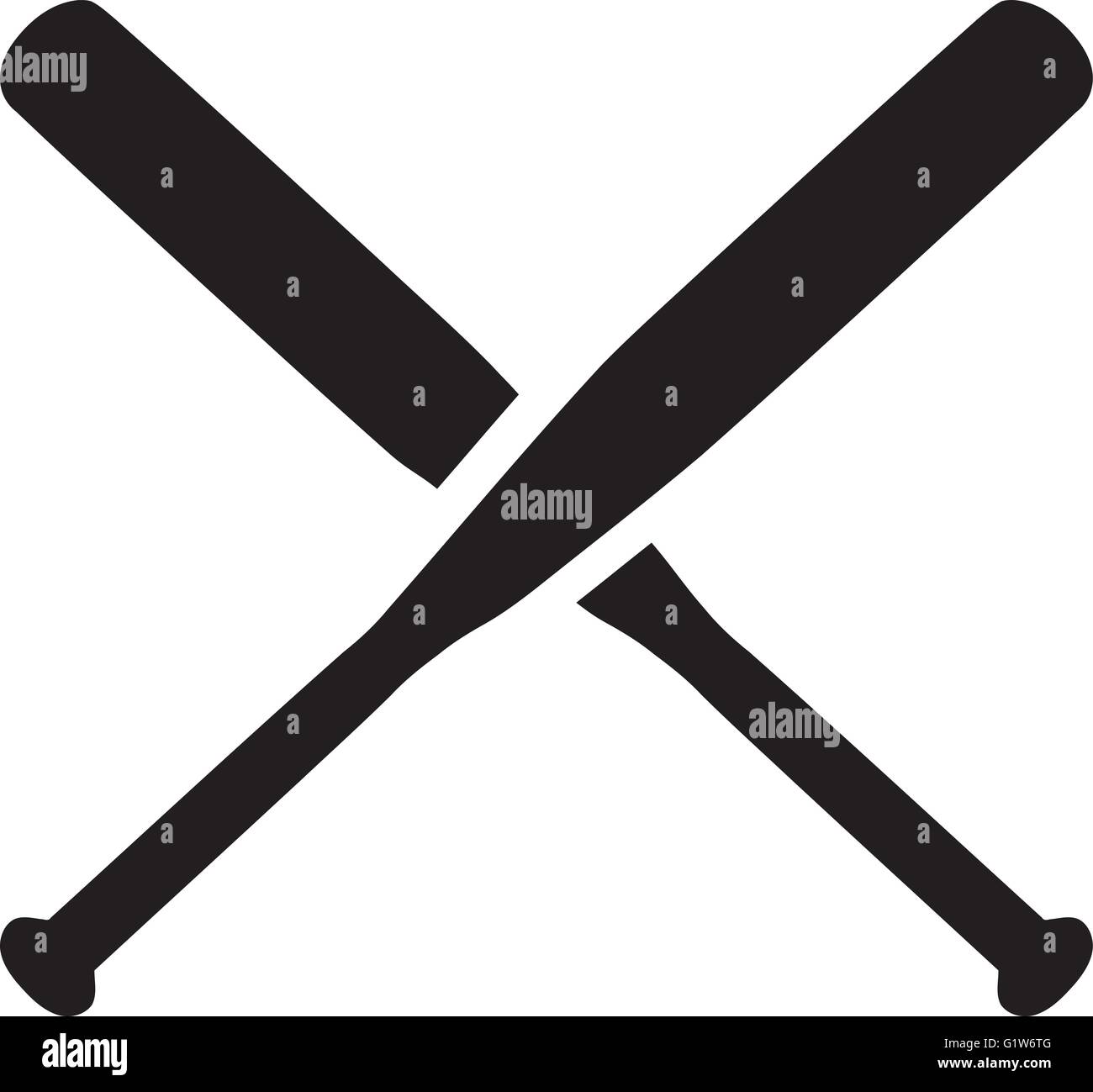 Baseball Crossed Bats Stock Vector Image & Art Alamy