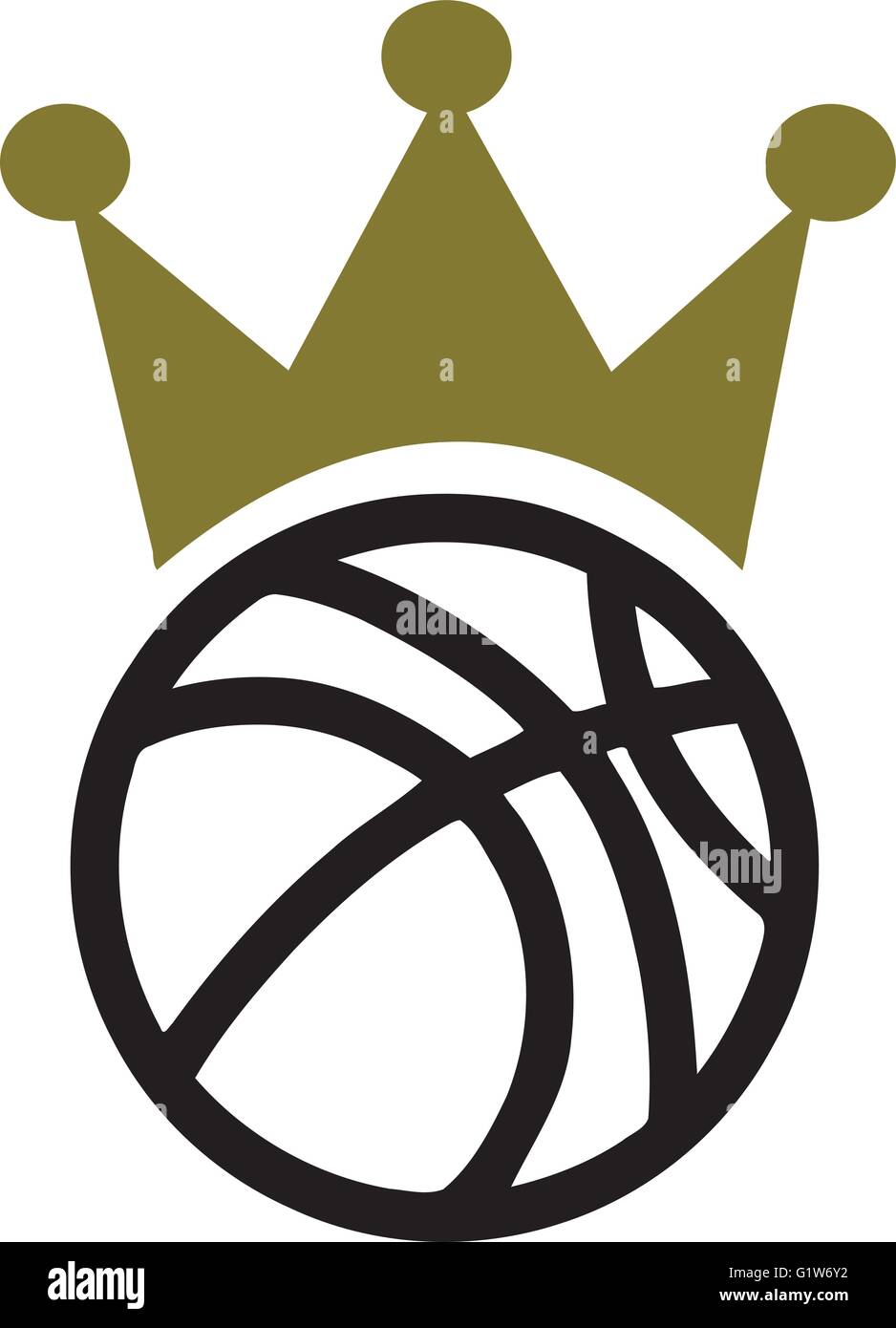 Basketball with Crown Vector Stock Vector Image & Art Alamy