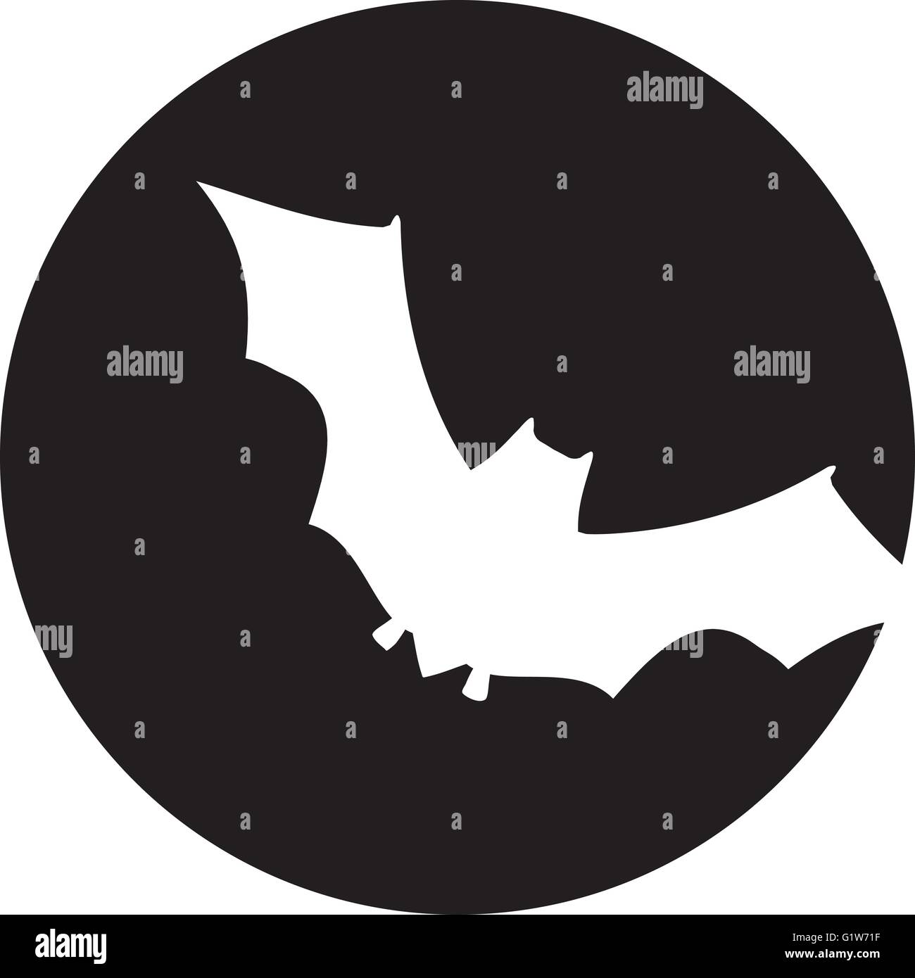 Bat in front of moon Stock Vector Image & Art - Alamy