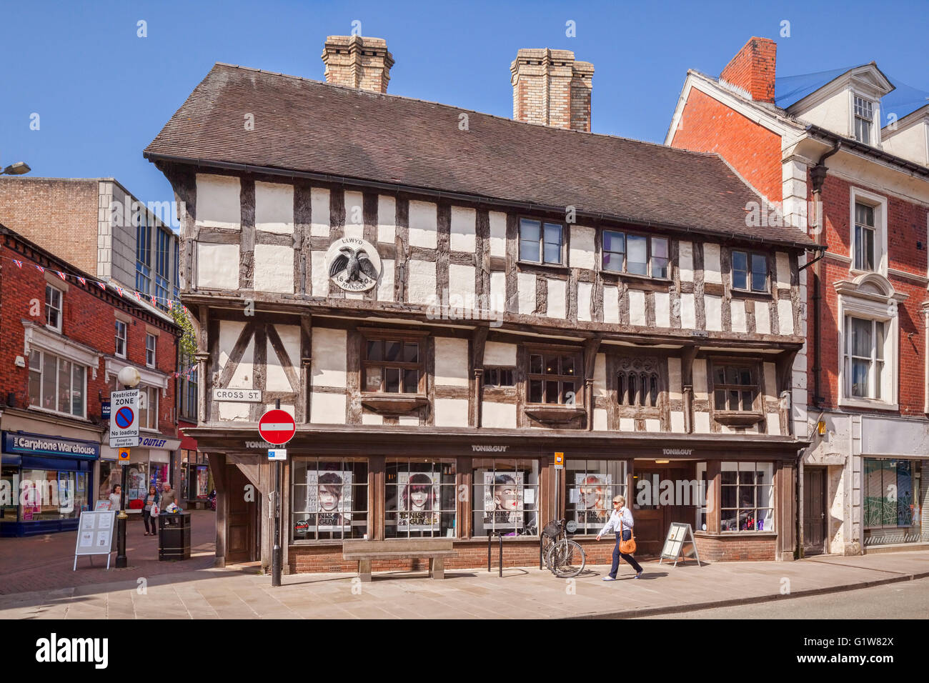 Llwyd Mansion, Cross Street, Oswestry, Shropshire, England, UK Stock
