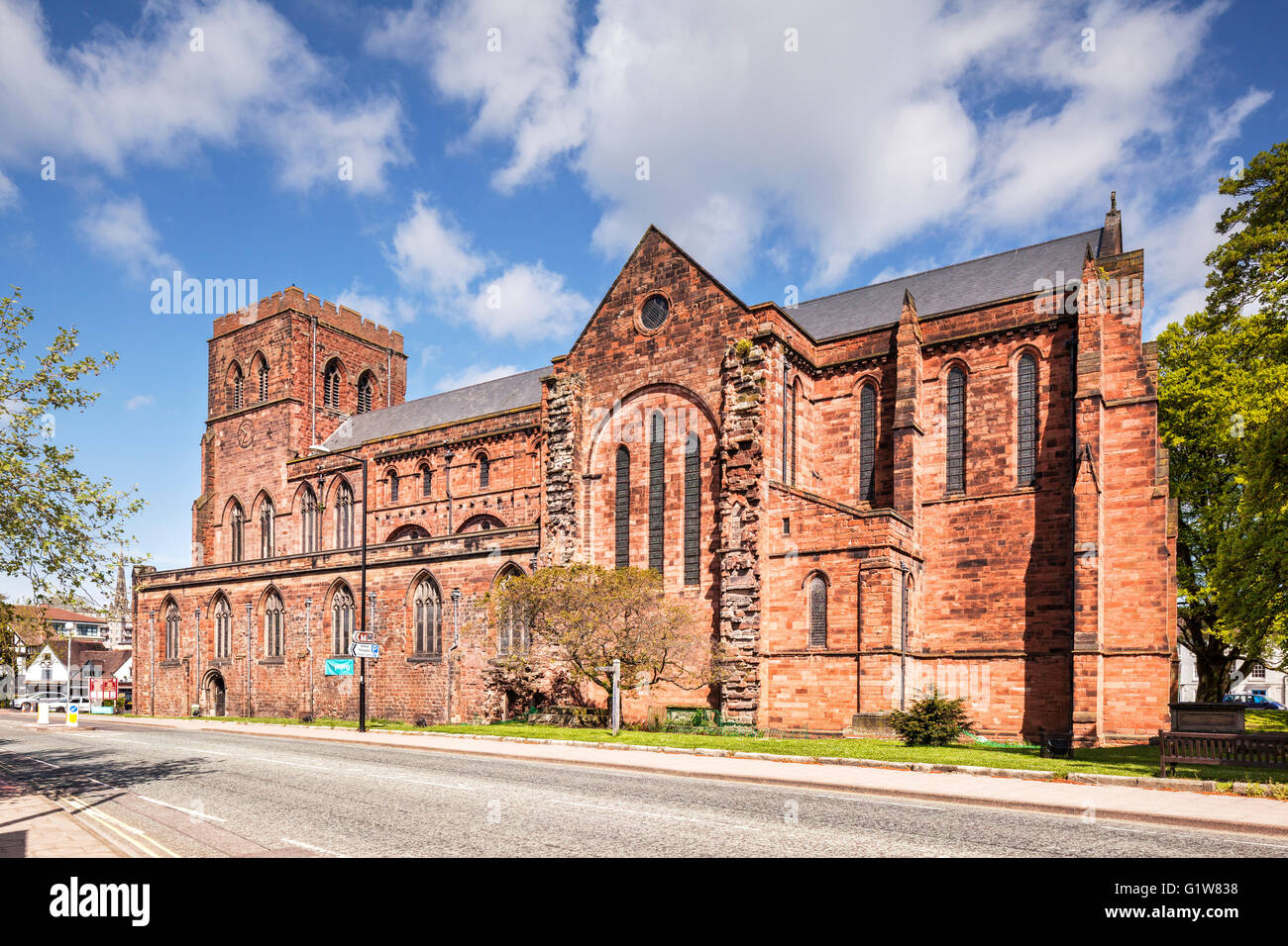 Shrewsbury Abbey, the Abbey Church of Saint Peter an Saint Paul,  Shropshire, England, UK Stock Photo