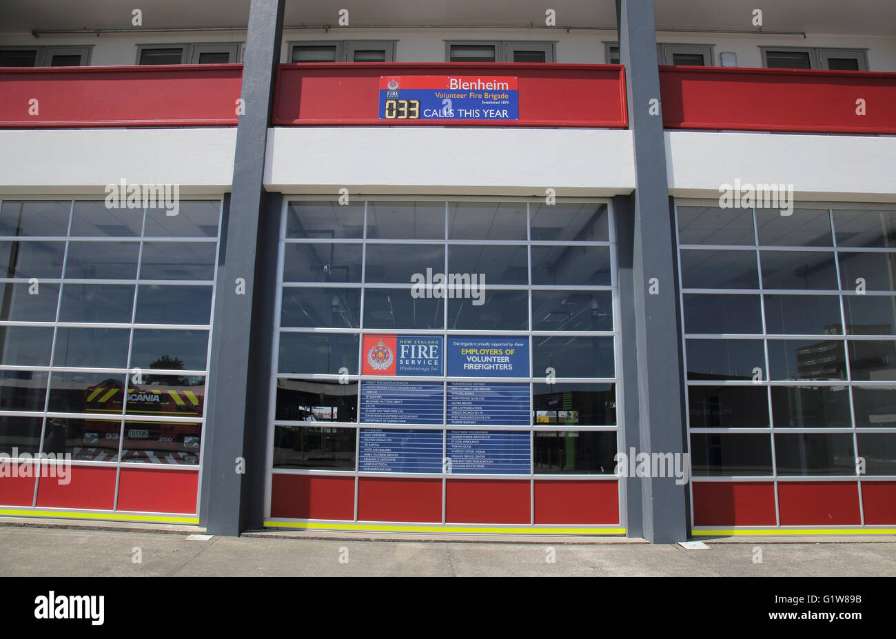 fire station in blenheim south island new zealand Stock Photo