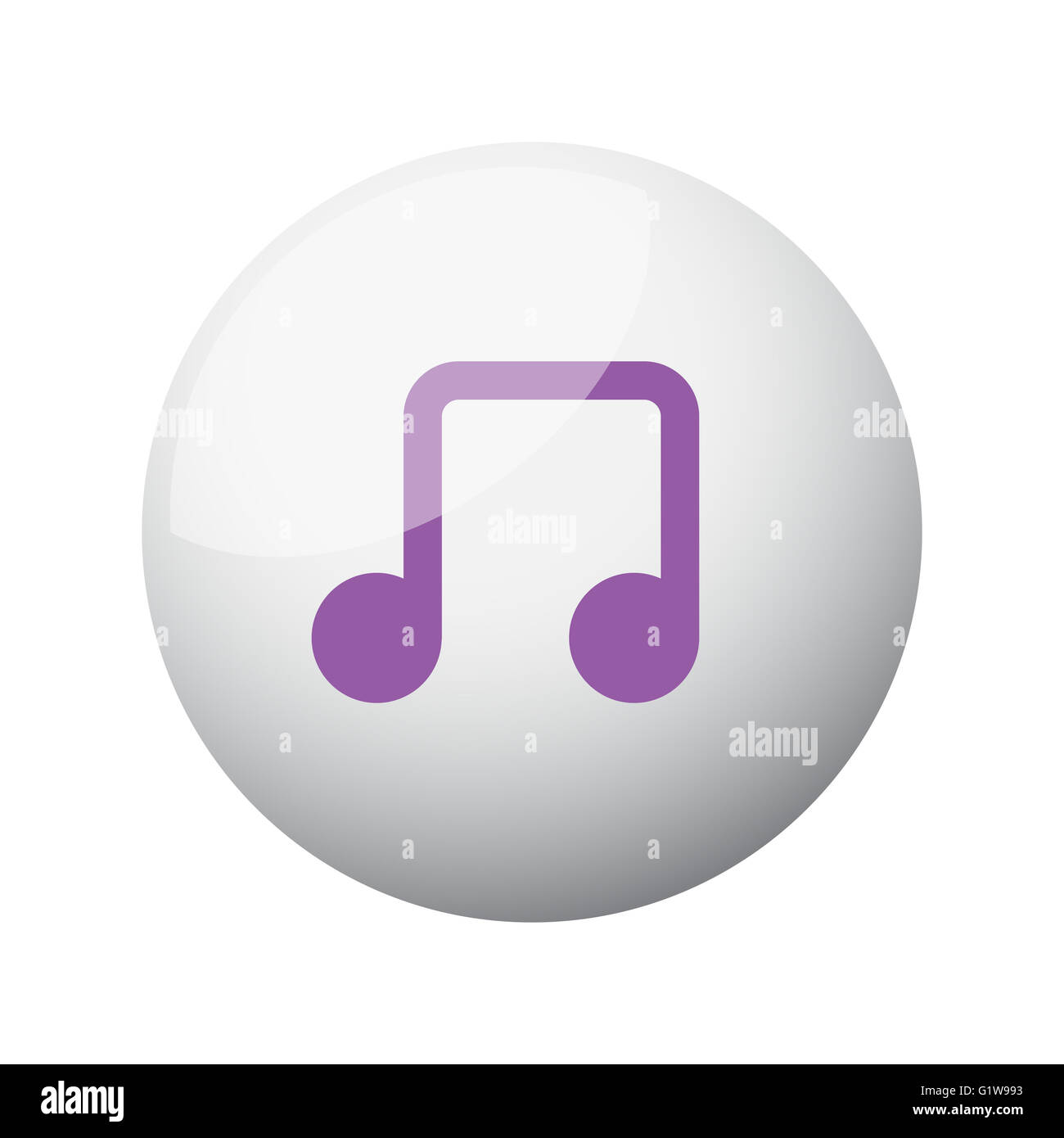 Flat purple Notes icon on 3d sphere Stock Photo Alamy