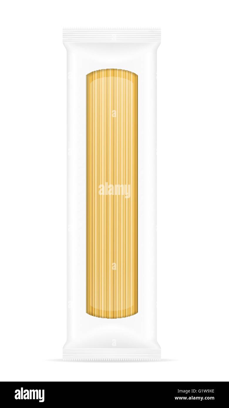 pasta in packaging vector illustration isolated on white background