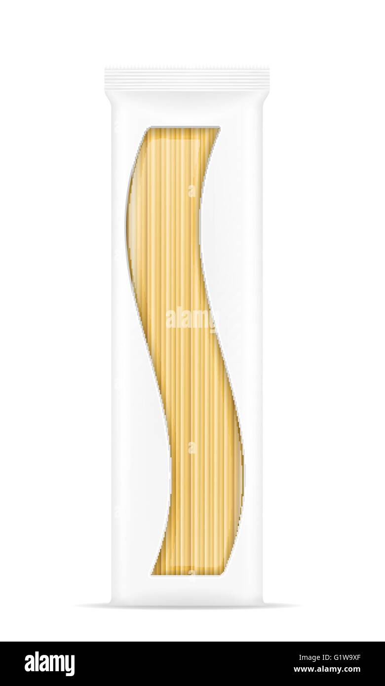 pasta in packaging vector illustration isolated on white background