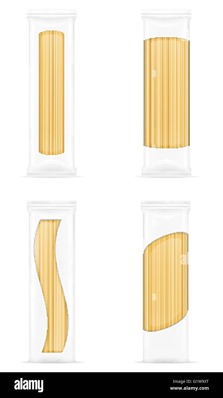 pasta in packaging vector illustration isolated on white background