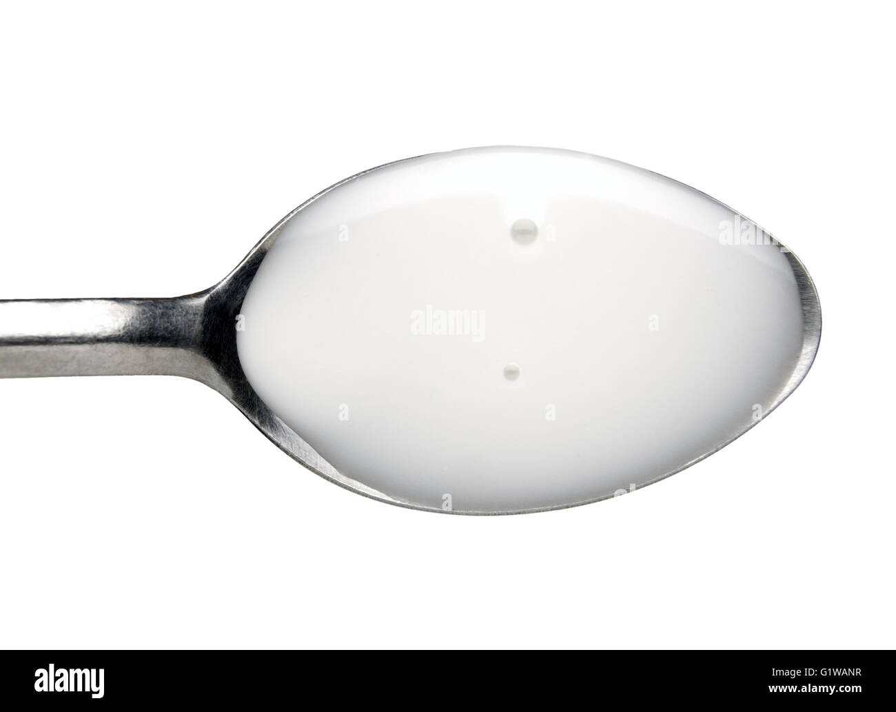 Spoonful of liquid medicine Stock Photo Alamy