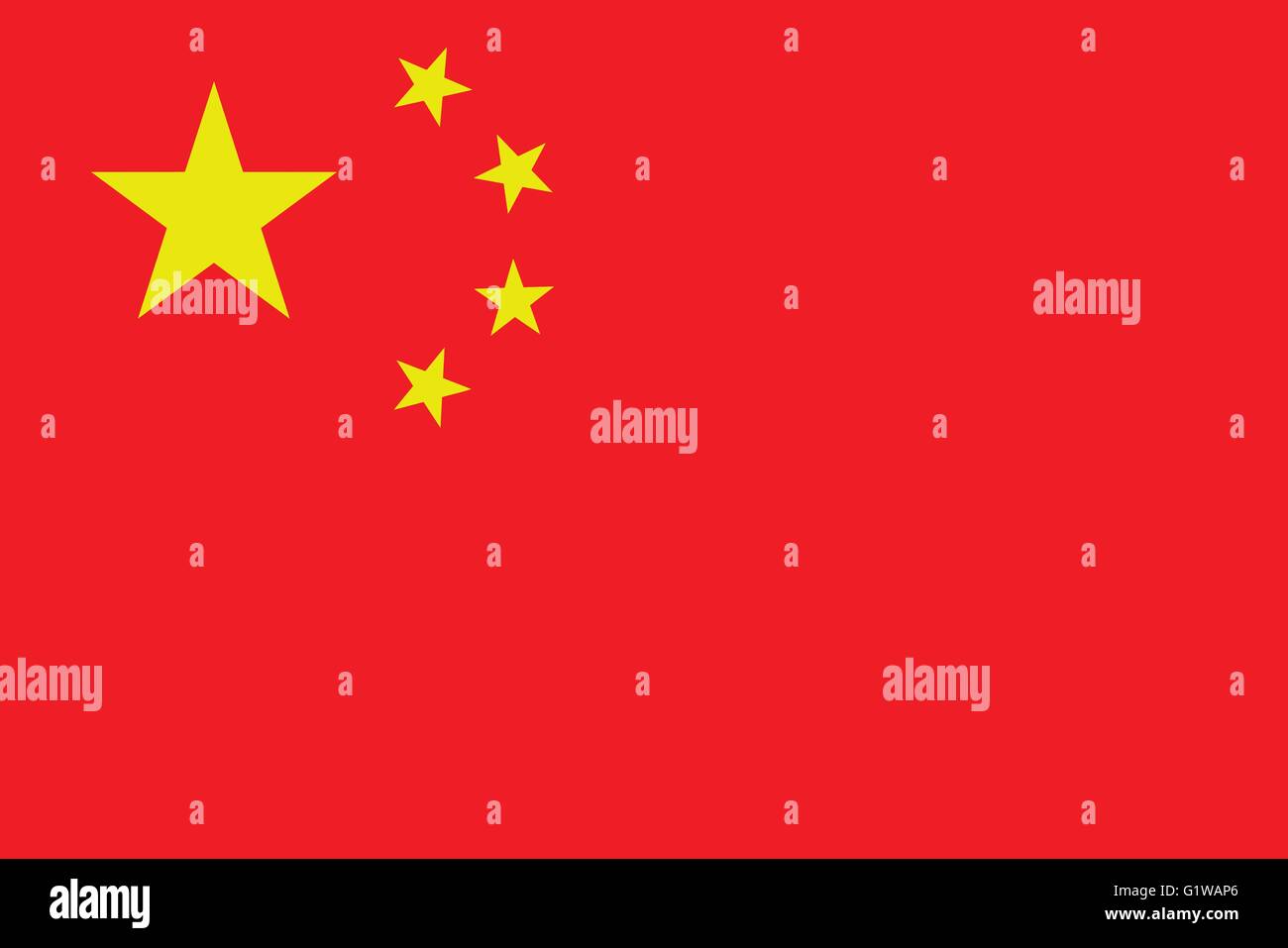 Vector of offficial flag of China country Stock Vector