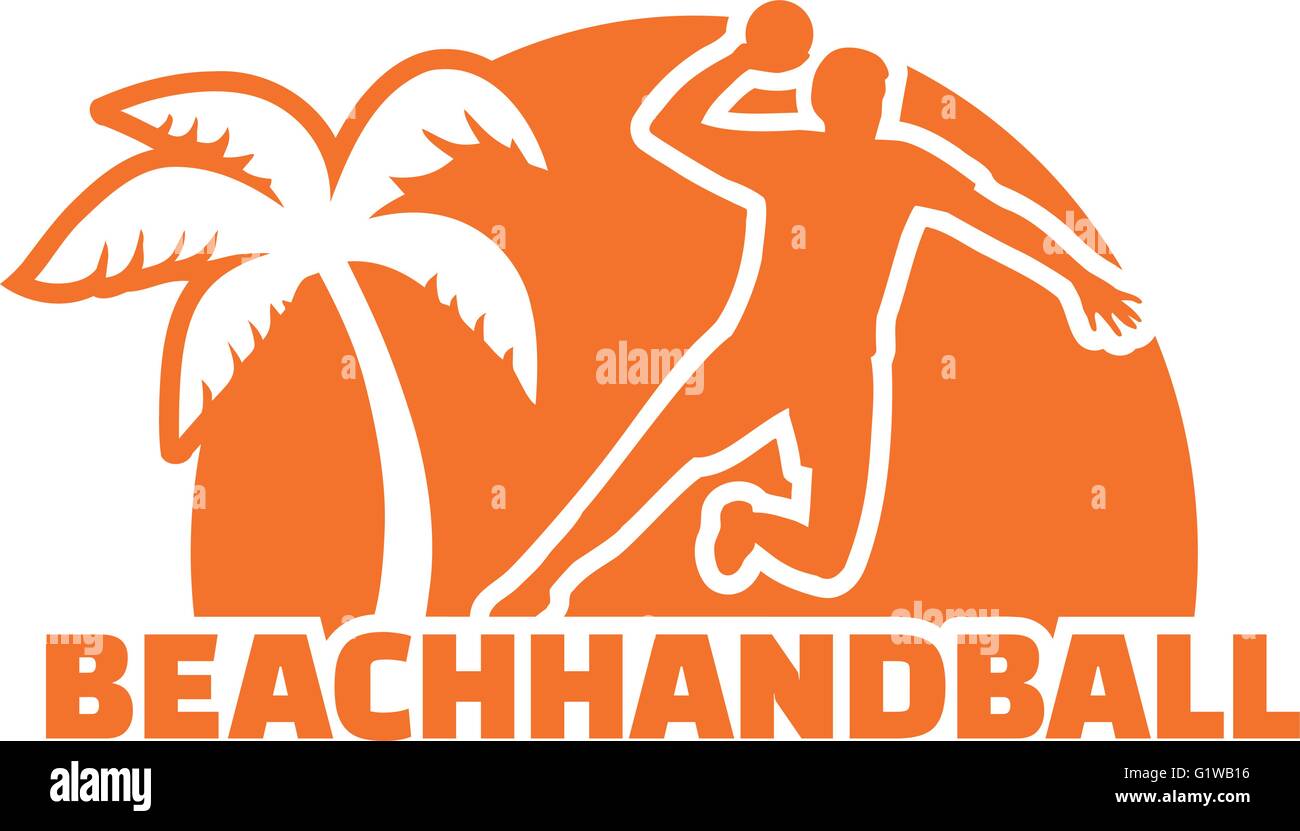 Beachhandball Palm and player Stock Vector Image & Art - Alamy
