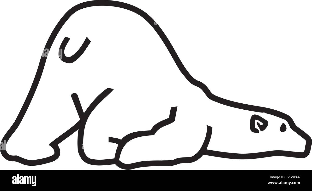 Big bear lying down Stock Vector Images Alamy