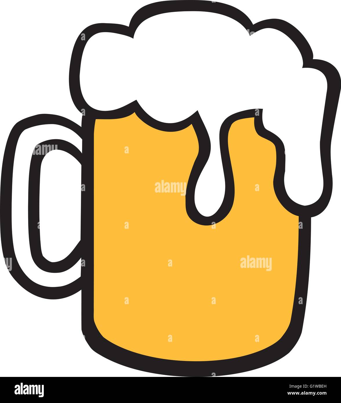 Beer mug with foam Stock Vector Image & Art - Alamy