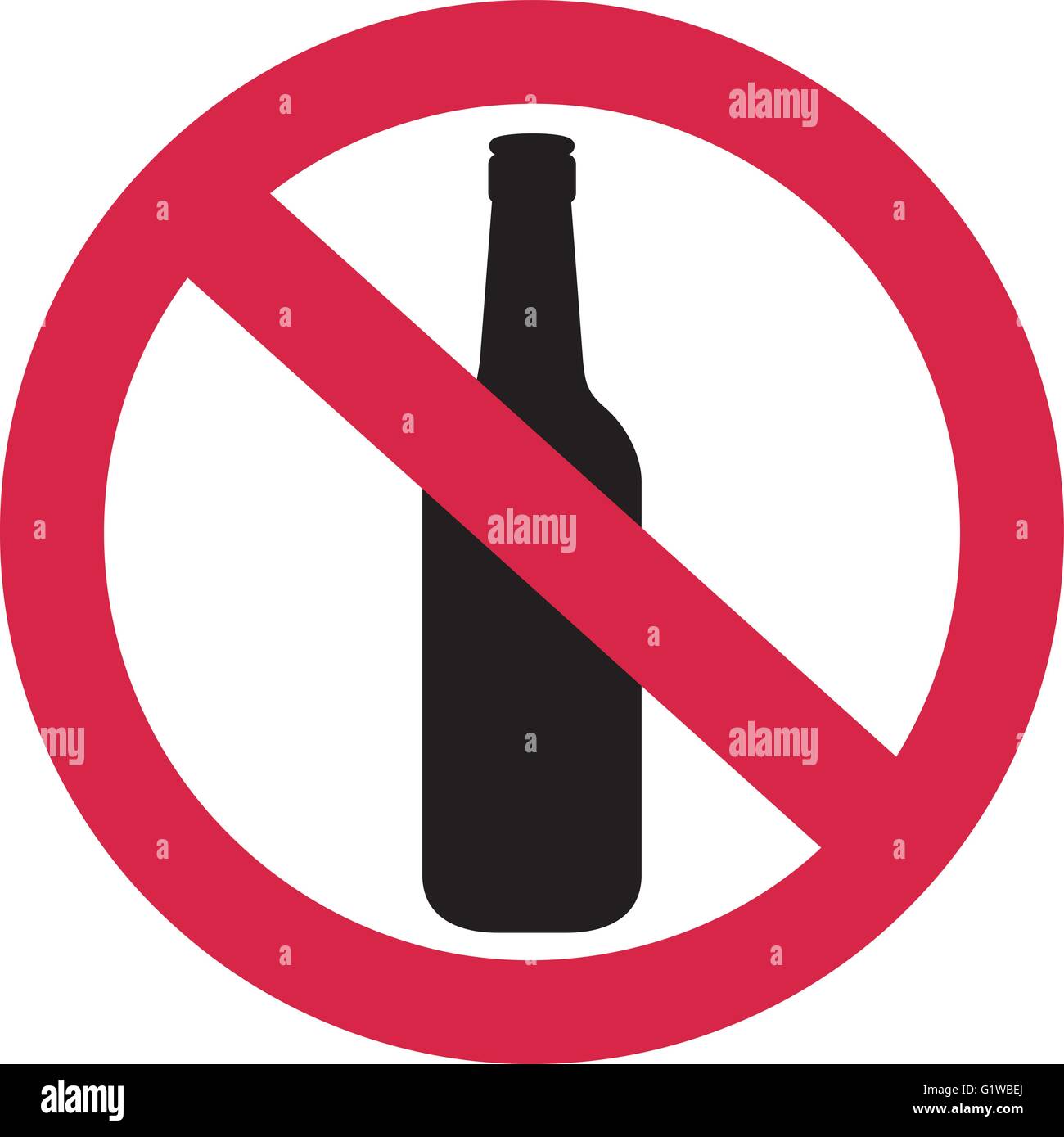 No Alcohol Stock Vector Images - Alamy