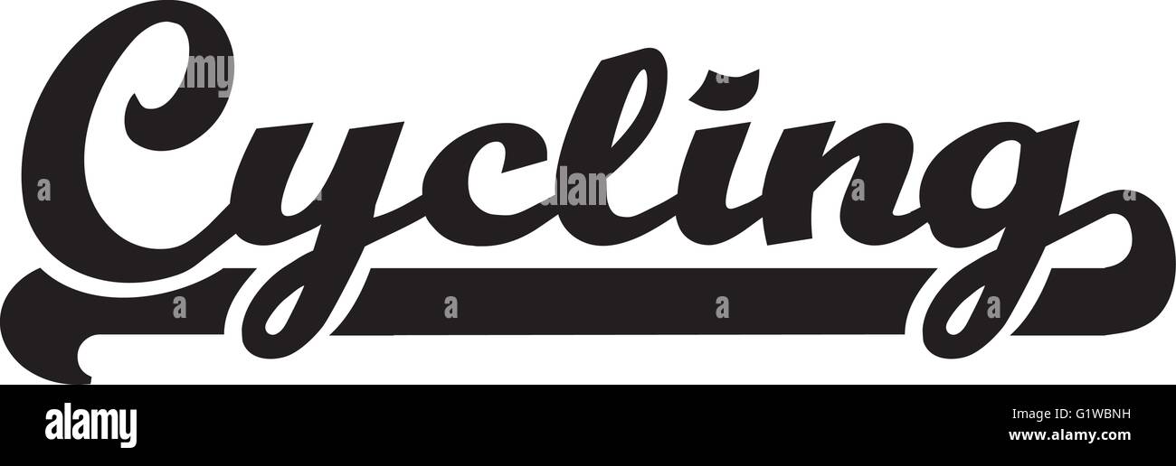 Cycling Word Retro Stock Vector Image & Art - Alamy