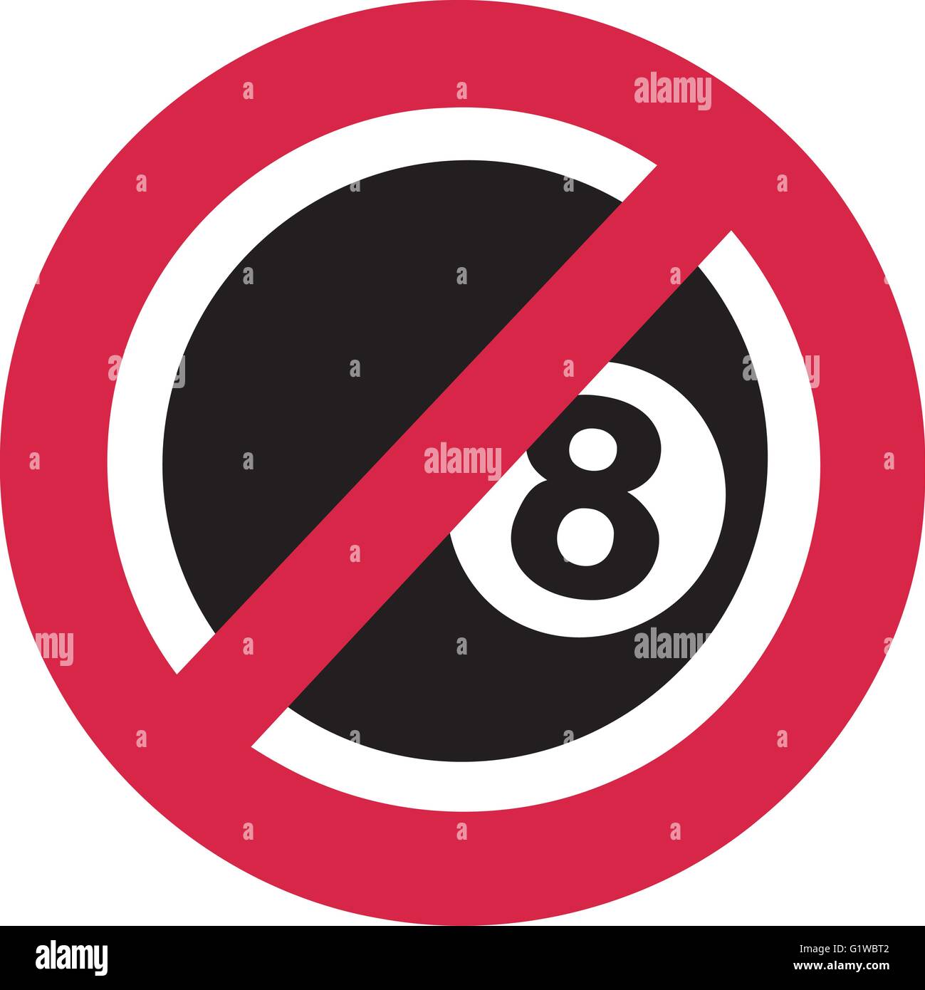 No Pool Eight Ban Stock Vector Image & Art - Alamy