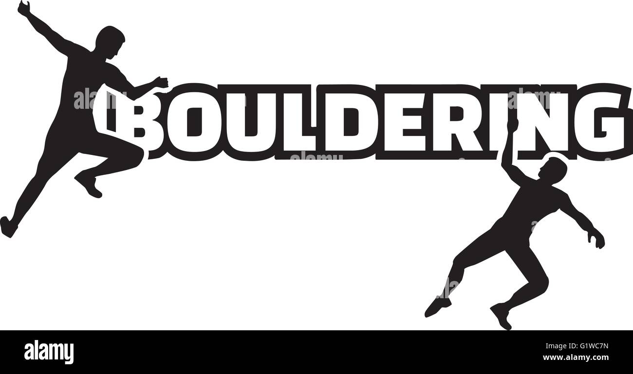 Bouldering word with silhouette Stock Vector Image & Art Alamy