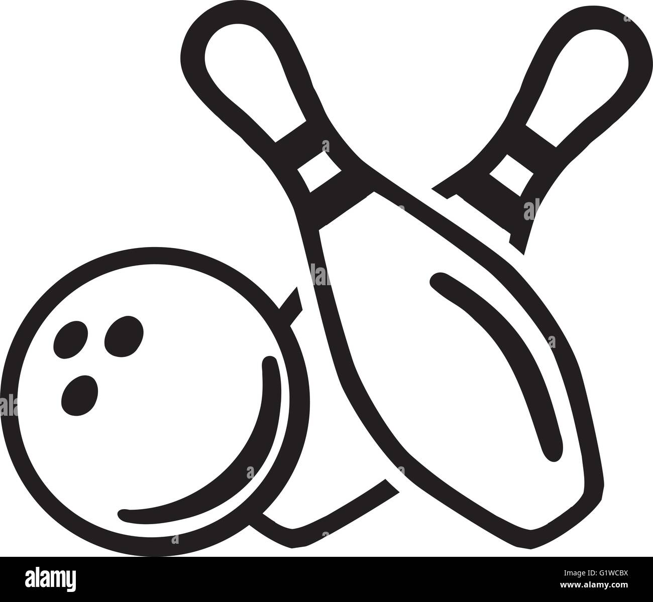 Bowling Pins Ball Stock Vector Image & Art Alamy