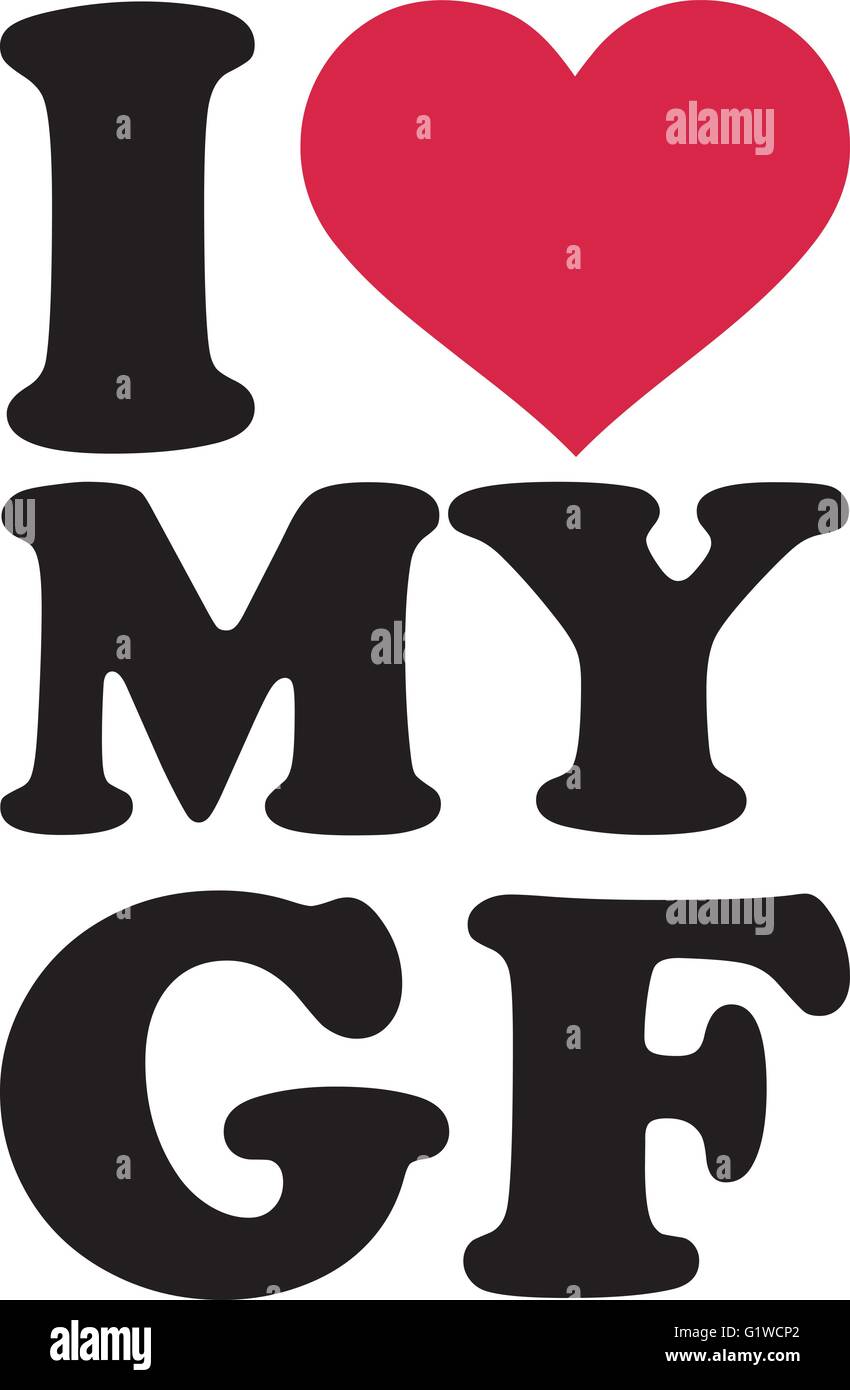 I love my gf Stock Vector Image & Art - Alamy