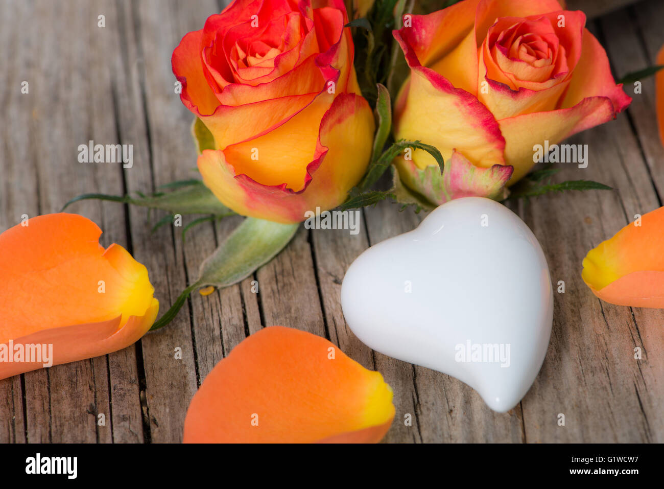 Heart with roses Stock Photo Alamy