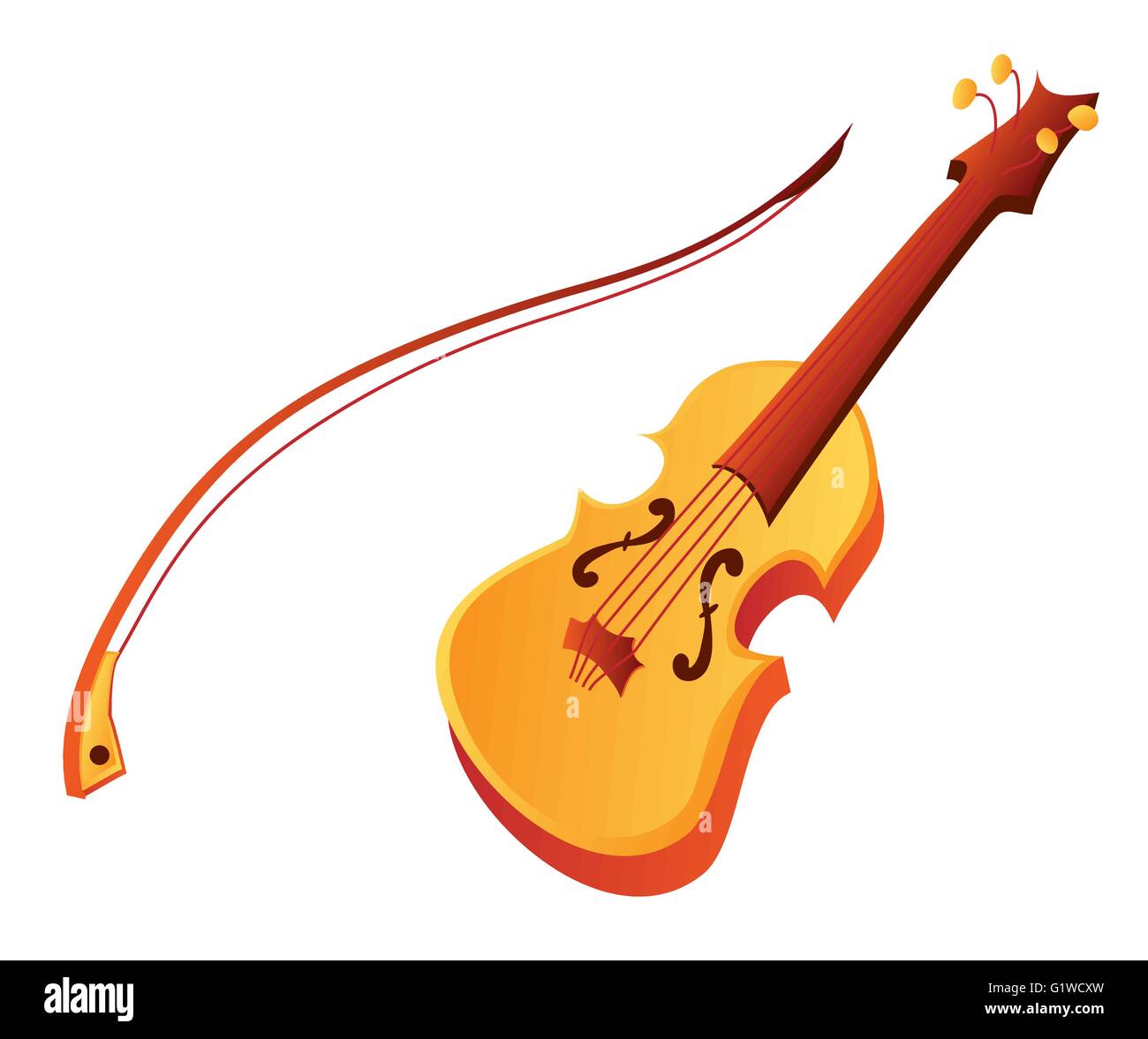 Funny cartoon violin vector Stock Vector Image & Art - Alamy