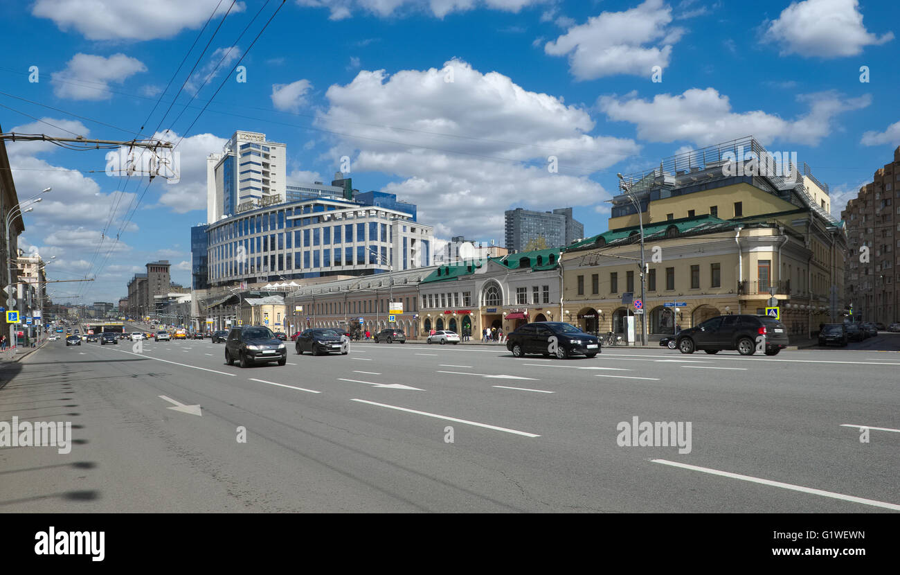 Panorama of Moscow. View of the Smolenskaya Square and Novinsky ...