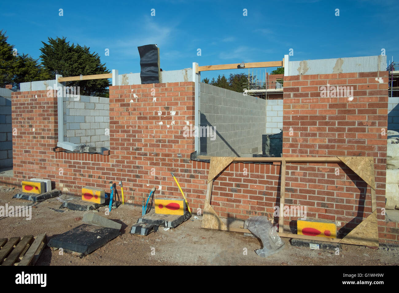 New Housing Northamptonshire United Kingdom Stock Photo