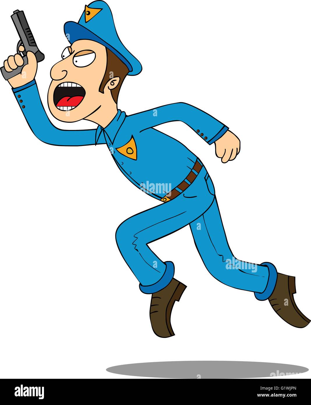 Police-put your hands up Stock Vector