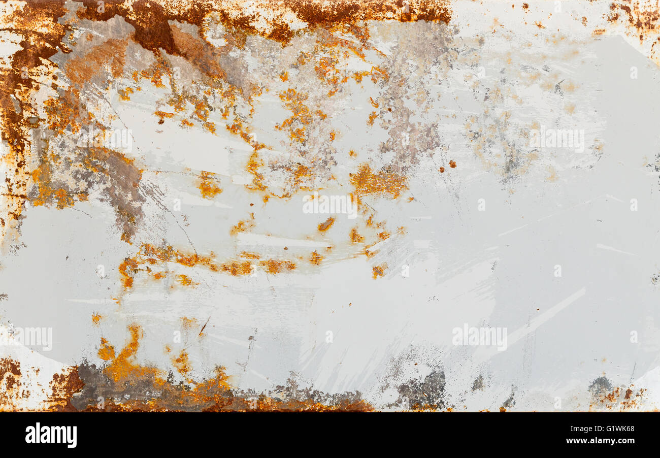 Empty rusted metal sheet background photo texture Stock Photo