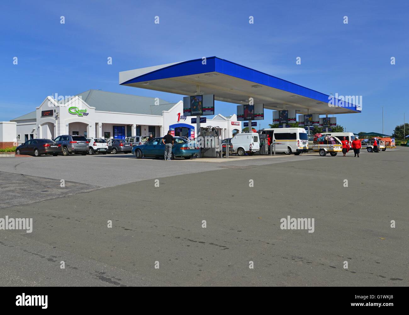 Fuel station in South Africa Stock Photo Alamy