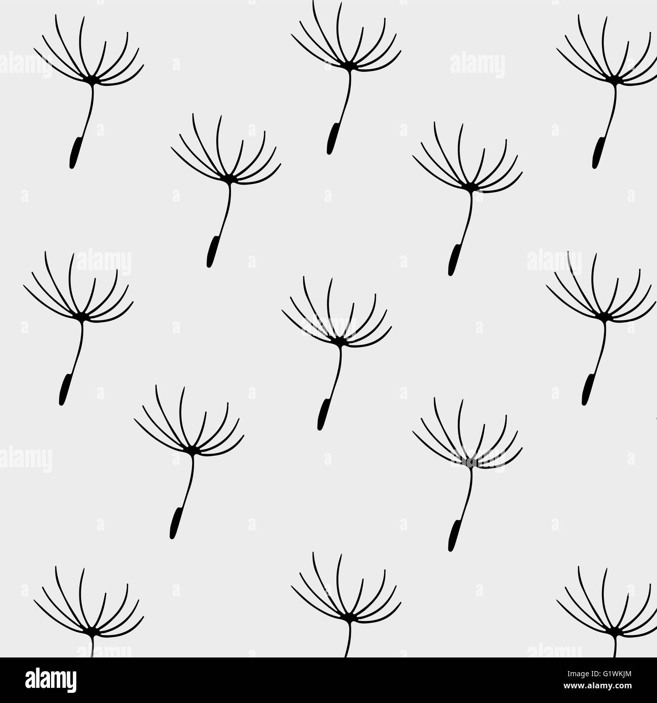Seamless floral pattern of dandelion seeds Stock Vector Image & Art - Alamy