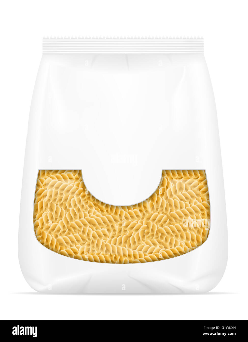 pasta in packaging illustration isolated on white background Stock