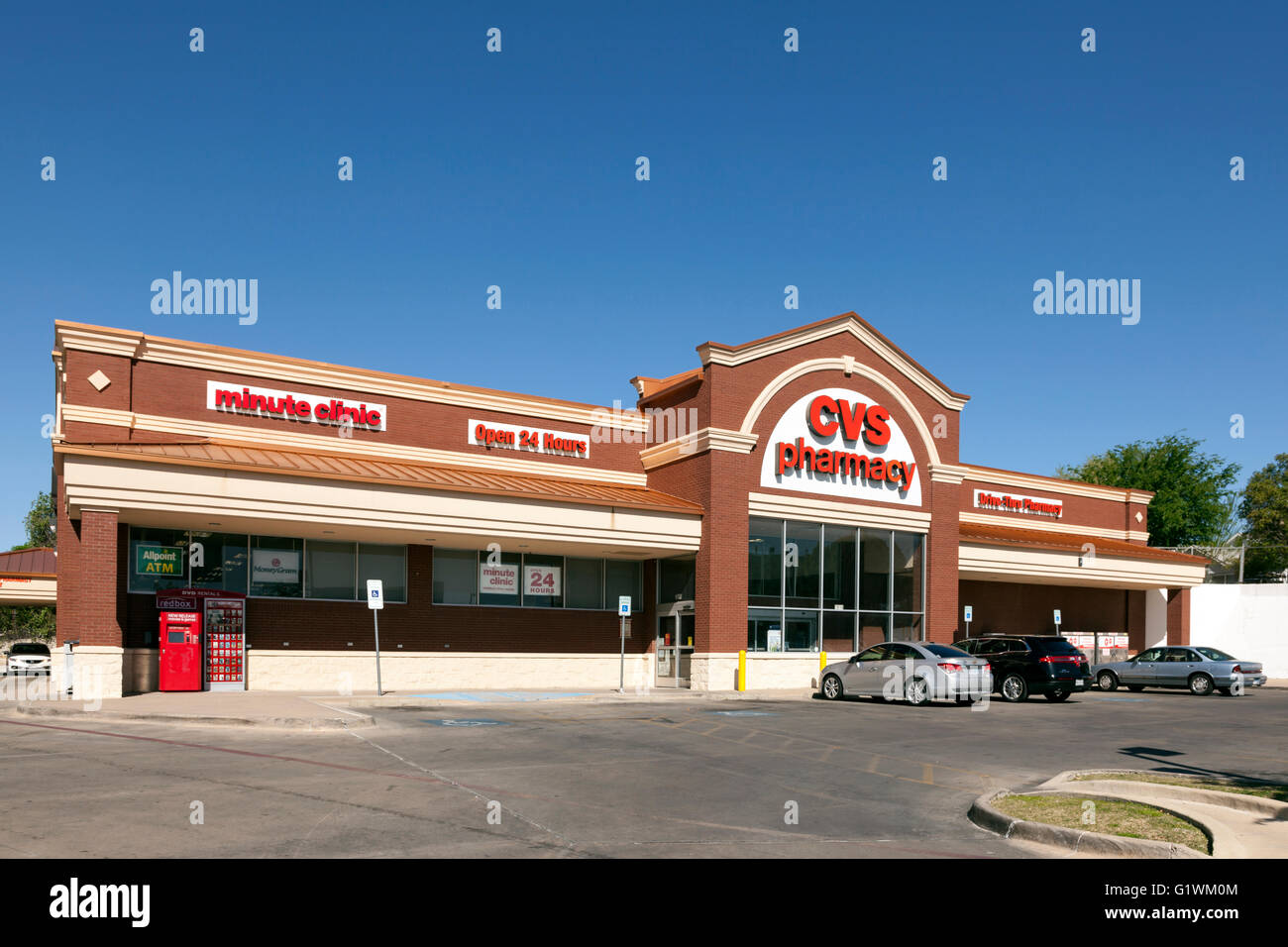 CVS Pharmacy Store in the city of Fort Worth. CVS is the largest pharmacy chain in the United States Stock Photo