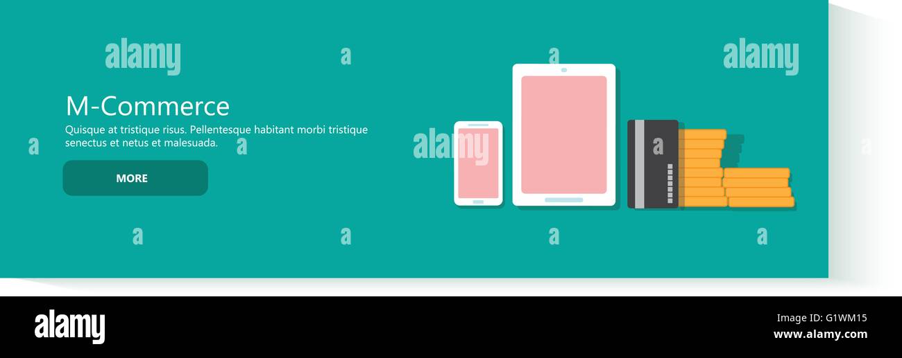 Flat design concept for online shopping and m-commerce. Vector ...