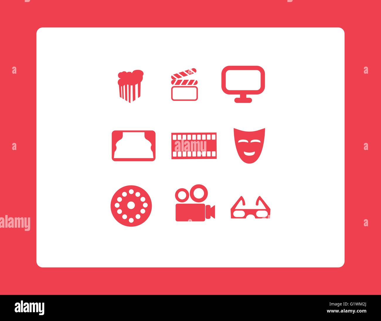 Cinema web icons set Stock Vector Image & Art - Alamy