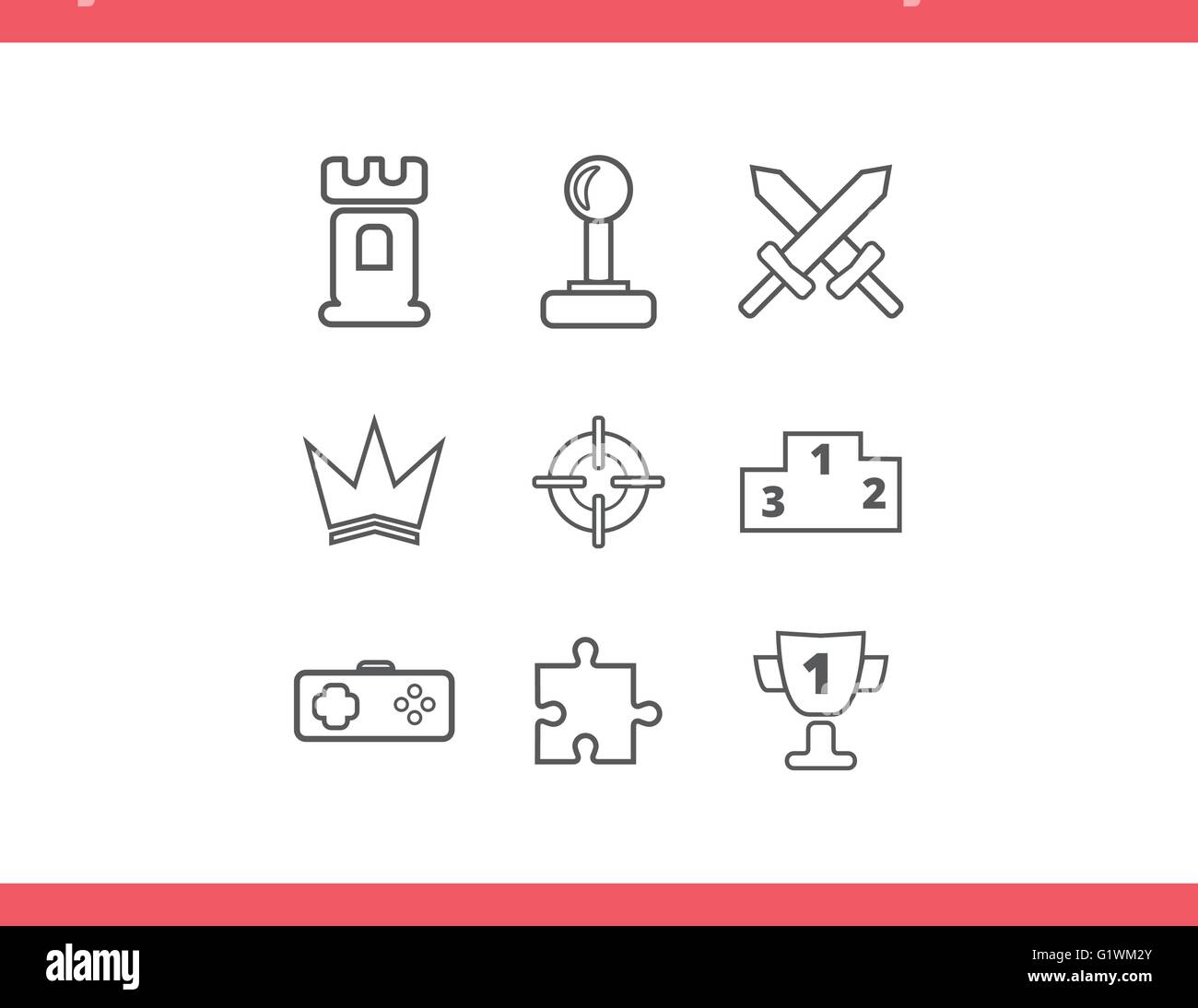 Entertaining Icons Game icons Stock Vector