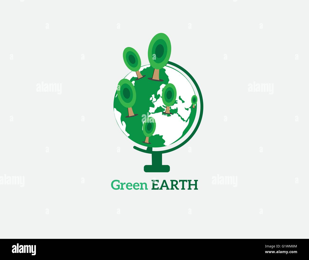 Eco Friendly, green earth concept, vector illustration Stock Vector