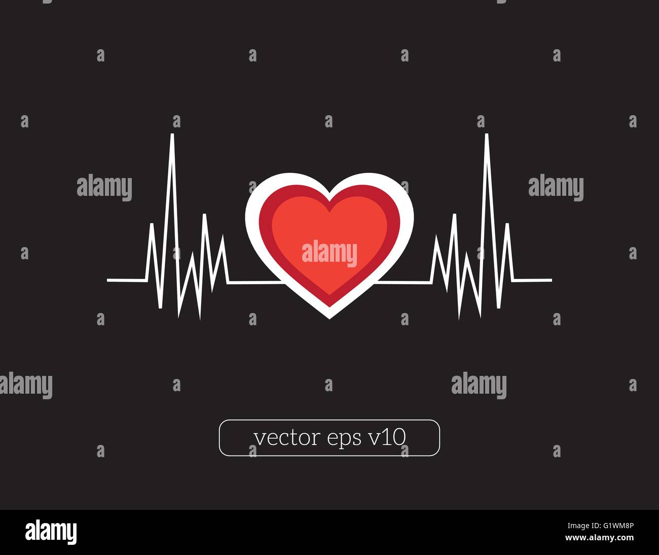 abstract vector heart line illustration Stock Vector Image & Art - Alamy
