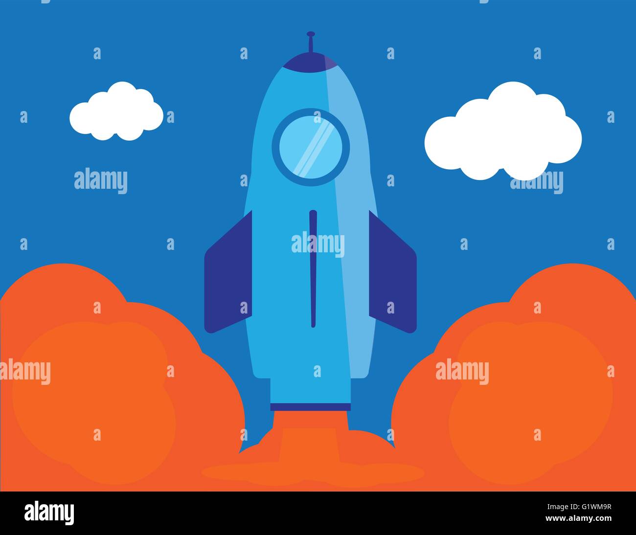 Flat rocket icon startup illustration Stock Vector Image & Art - Alamy