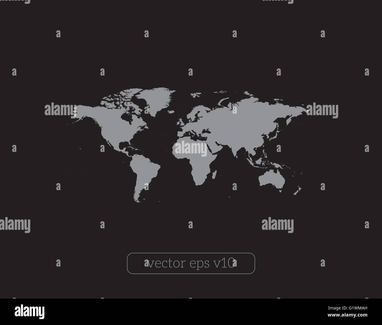 vector World map on black background Stock Vector Image & Art - Alamy