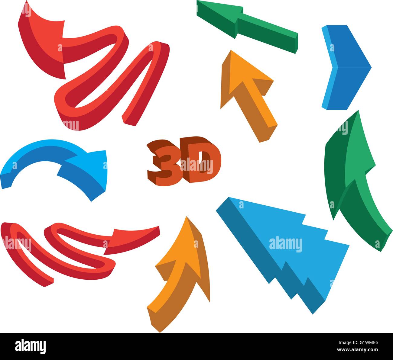 arrows vector objects icons set Stock Vector Image & Art - Alamy