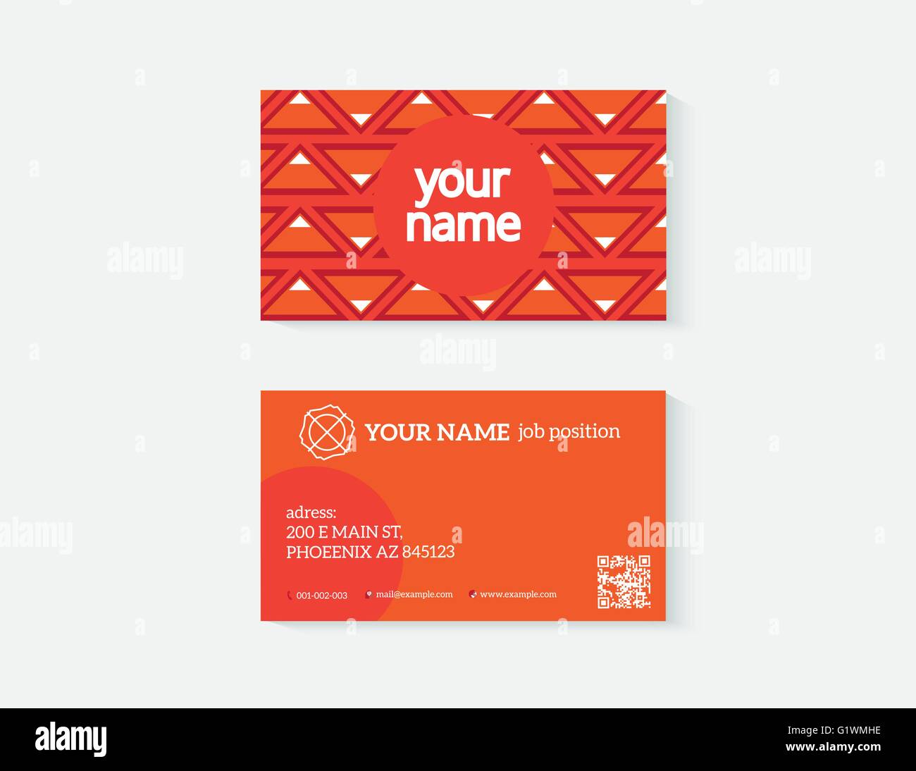Business card template, modern vector design editable green and blue ...