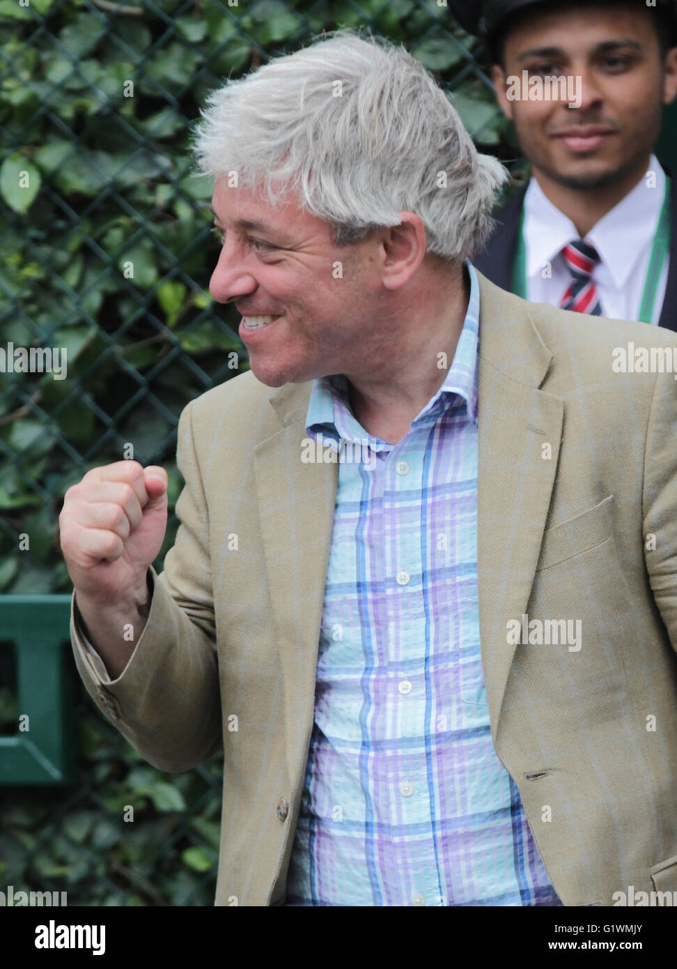 LONDON, UK, 12th July 2015: John Bercow Speaker of the House of Commons seen at Wimbledon Championships 2015 Stock Photo